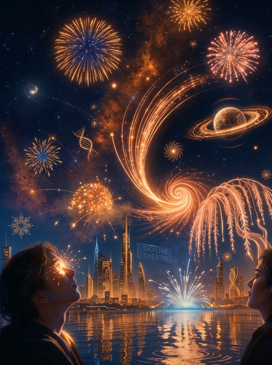 低空剧场 焰火在夜空中的视觉表达